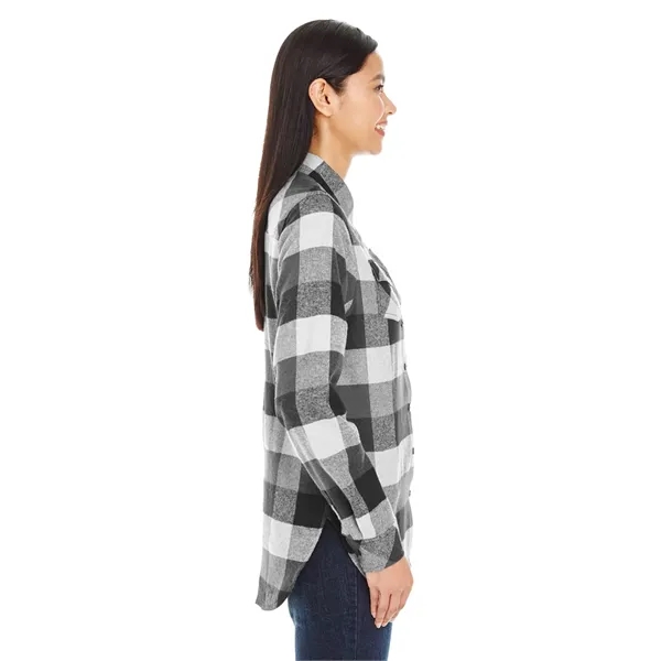 Burnside Ladies' Plaid Boyfriend Flannel Shirt - Burnside Ladies' Plaid Boyfriend Flannel Shirt - Image 24 of 51