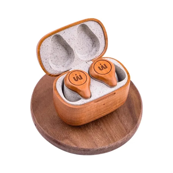 Eco Wood TWS Wireless Earbuds - Eco Wood TWS Wireless Earbuds - Image 1 of 7