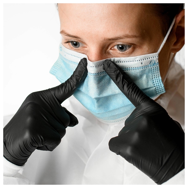 Black 510K Powder Free Nitrile Exam Gloves - Black 510K Powder Free Nitrile Exam Gloves - Image 2 of 2