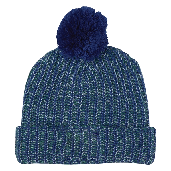 Grace Collection Pom Beanie With Cuff - Grace Collection Pom Beanie With Cuff - Image 45 of 52