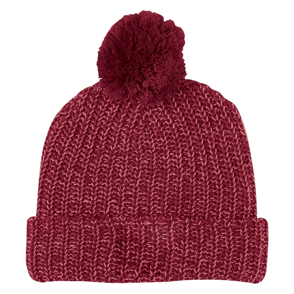 Grace Collection Pom Beanie With Cuff - Grace Collection Pom Beanie With Cuff - Image 46 of 52