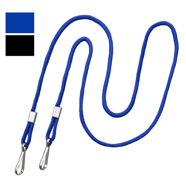 1/8" Open-Ended Event Lanyard/Mask Holder w/ 2 Swivel Hooks - 1/8" Open-Ended Event Lanyard/Mask Holder w/ 2 Swivel Hooks - Image 0 of 2