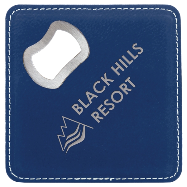 Leatherette Bottle Opener Coaster