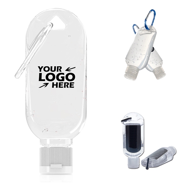 2 oz Hand Sanitizer Gel with Carabiner - 2 oz Hand Sanitizer Gel with Carabiner - Image 1 of 2