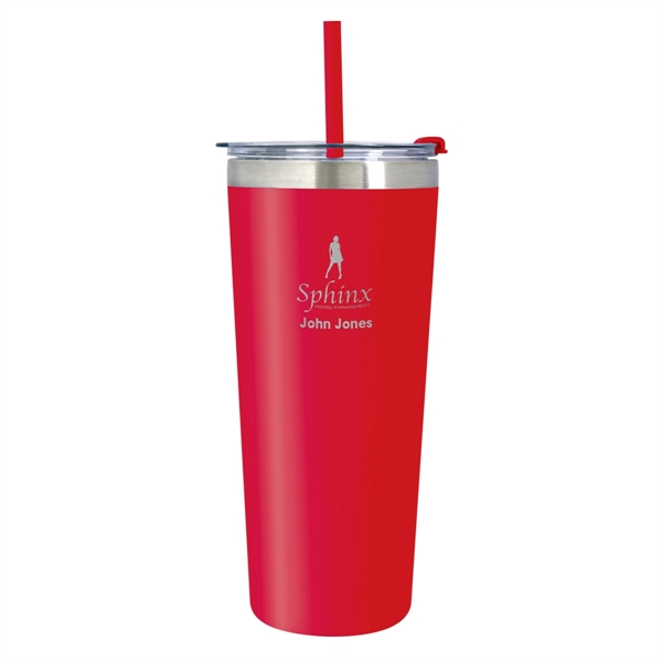 Colma Vacuum Tumbler with Straw - 22 oz. - Colors