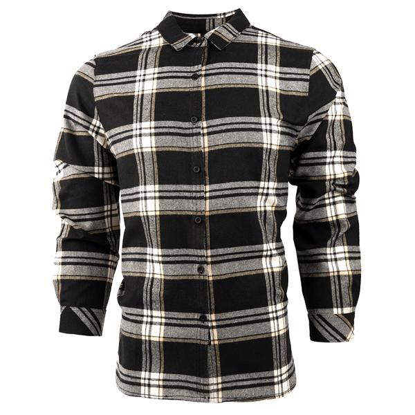 Burnside Ladies' Yarn-Dyed Long Sleeve Plaid Flannel Shirt - Burnside Ladies' Yarn-Dyed Long Sleeve Plaid Flannel Shirt - Image 2 of 13