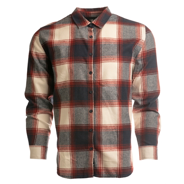 Burnside Ladies' Yarn-Dyed Long Sleeve Plaid Flannel Shirt - Burnside Ladies' Yarn-Dyed Long Sleeve Plaid Flannel Shirt - Image 5 of 13