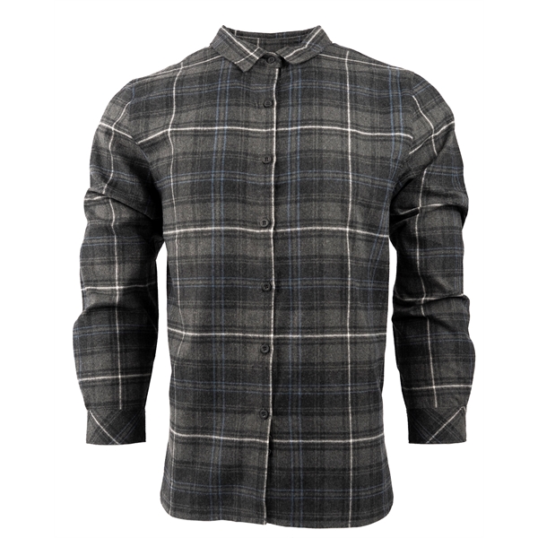 Burnside Ladies' Yarn-Dyed Long Sleeve Plaid Flannel Shirt - Burnside Ladies' Yarn-Dyed Long Sleeve Plaid Flannel Shirt - Image 7 of 13