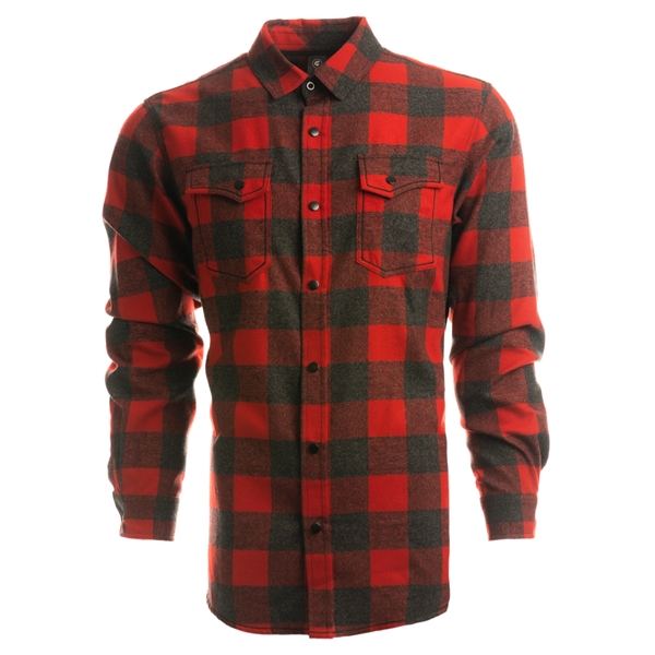 Burnside Men's Snap-Front Flannel Shirt - Burnside Men's Snap-Front Flannel Shirt - Image 8 of 20