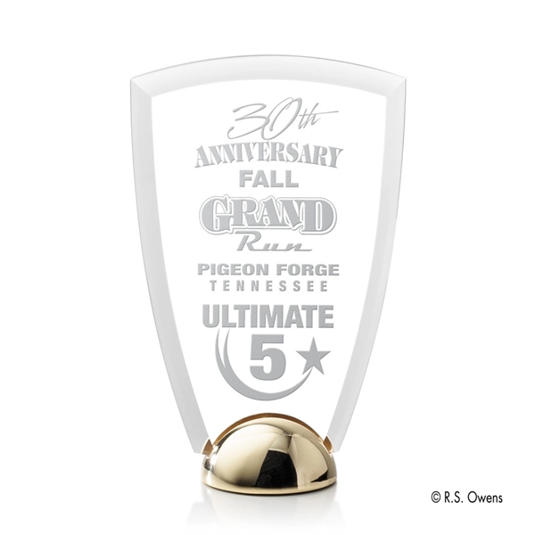 Custom Arch Hemisphere Award - Laser Engraved