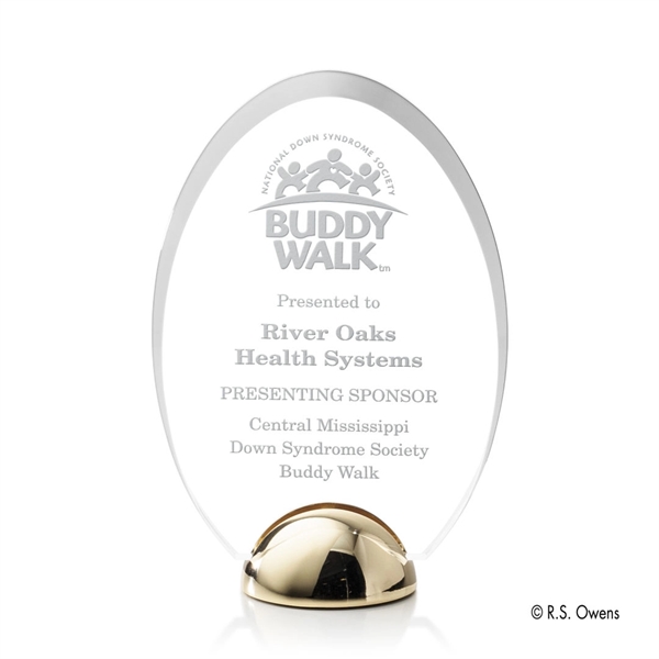 Custom Janus Hemisphere Award - Laser Engraved