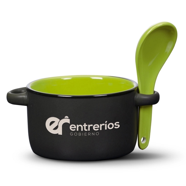 Merritt Soup Mug & Spoon - Deep Etch - Merritt Soup Mug & Spoon - Deep Etch - Image 9 of 15