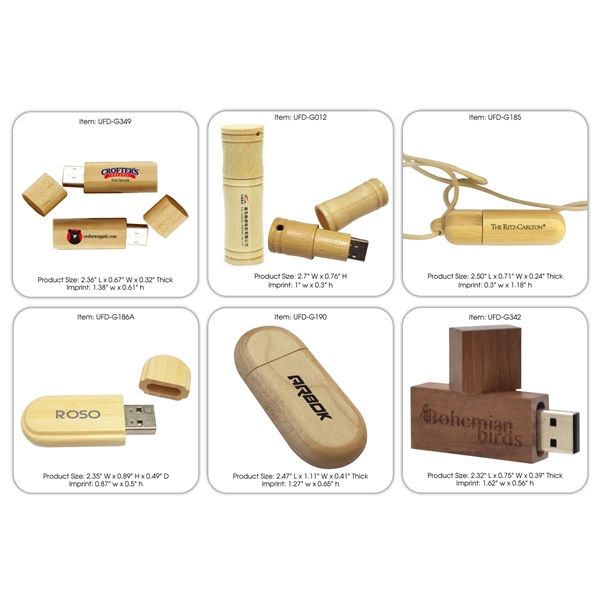 Eco friendly Bamboo or Wooden USB Drive in Various Shapes - Eco friendly Bamboo or Wooden USB Drive in Various Shapes - Image 0 of 6