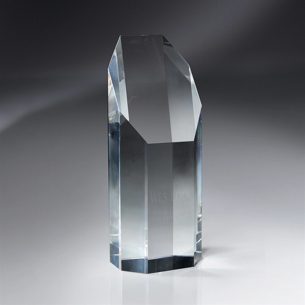Optic Crystal Wide Octagon Tower