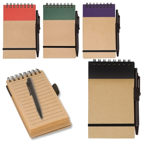 Eco-inspired Spiral Jotter & Pen - Eco-inspired Spiral Jotter & Pen - Image 0 of 1