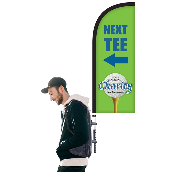 Basic Single Reverse Half Drop Style Backpack Flag Kit - Basic Single Reverse Half Drop Style Backpack Flag Kit - Image 0 of 15