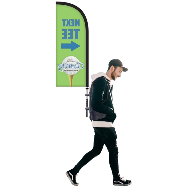 Basic Single Reverse Half Drop Style Backpack Flag Kit - Basic Single Reverse Half Drop Style Backpack Flag Kit - Image 2 of 15