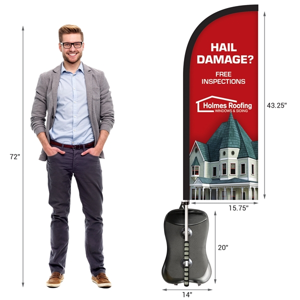 Basic Single Reverse Half Drop Style Backpack Flag Kit - Basic Single Reverse Half Drop Style Backpack Flag Kit - Image 12 of 15