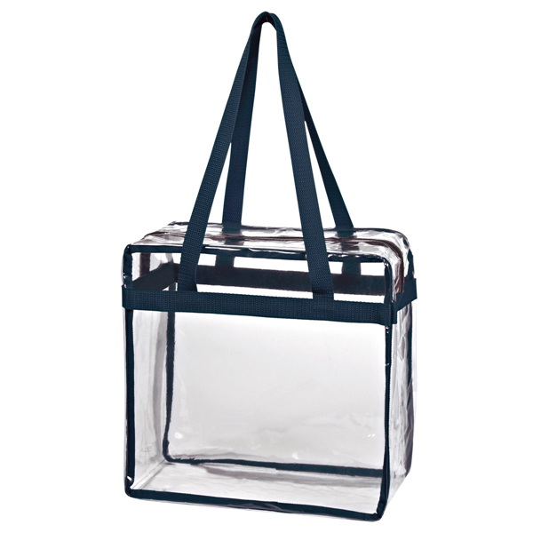 Clear Tote Bag With Zipper - Clear Tote Bag With Zipper - Image 2 of 11