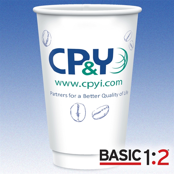 Custom 16 oz-Vx2® Gloss Double Wall Insulated Paper Cups