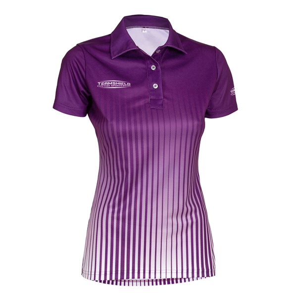 Womens Sublimation Polo 150 GSM 100% Polyester Performance