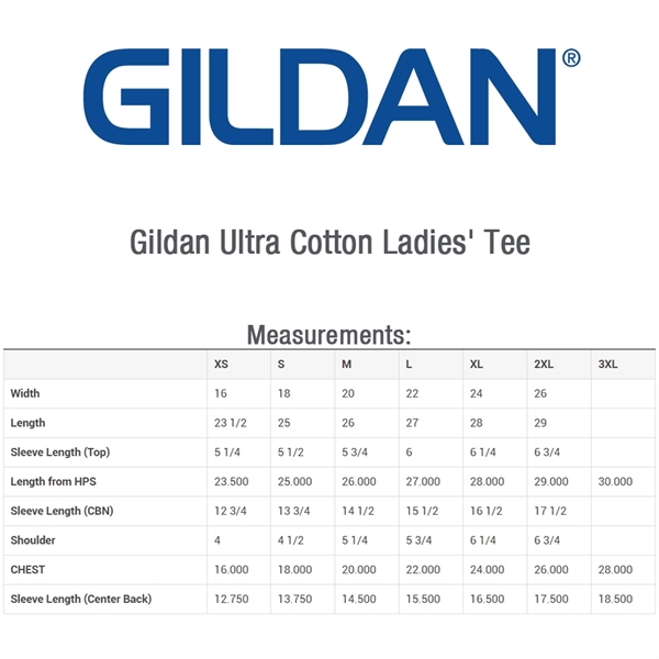 Gildan 6.1 oz 100% Cotton Preshrunk Ladies T-Shirt Imprinted - Gildan 6.1 oz 100% Cotton Preshrunk Ladies T-Shirt Imprinted - Image 14 of 15