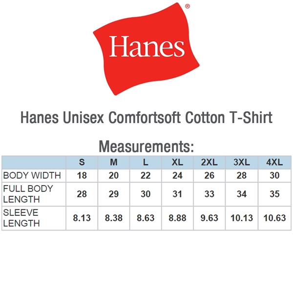 Hanes Comfortsoft 5.2 oz 100% Cotton Preshrunk T-shirts - Hanes Comfortsoft 5.2 oz 100% Cotton Preshrunk T-shirts - Image 25 of 26