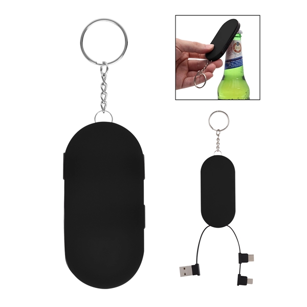 Hideaway 3-In-1 Charging Cable & Bottle Opener - Hideaway 3-In-1 Charging Cable & Bottle Opener - Image 3 of 14
