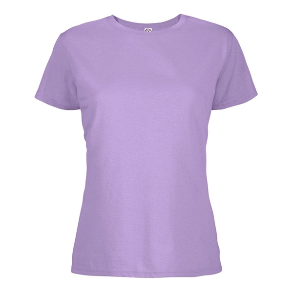 Delta 4.3 oz/ 146 GSM, 100% Cotton Soft Spun Ladies' Tees - Delta 4.3 oz/ 146 GSM, 100% Cotton Soft Spun Ladies' Tees - Image 9 of 17