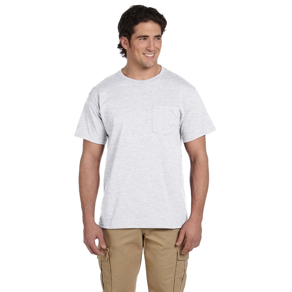 Jerzees 5.6 oz 50:50 Cotton / Polyester T-Shirt w/ Pocket - Jerzees 5.6 oz 50:50 Cotton / Polyester T-Shirt w/ Pocket - Image 1 of 17
