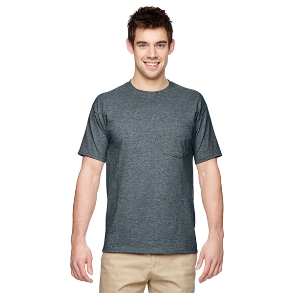 Jerzees 5.6 oz 50:50 Cotton / Polyester T-Shirt w/ Pocket - Jerzees 5.6 oz 50:50 Cotton / Polyester T-Shirt w/ Pocket - Image 4 of 17