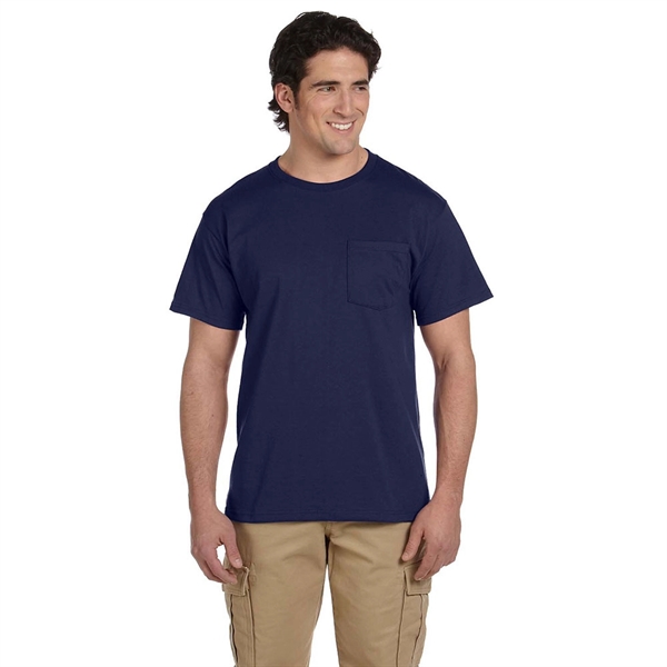 Jerzees 5.6 oz 50:50 Cotton / Polyester T-Shirt w/ Pocket - Jerzees 5.6 oz 50:50 Cotton / Polyester T-Shirt w/ Pocket - Image 7 of 17