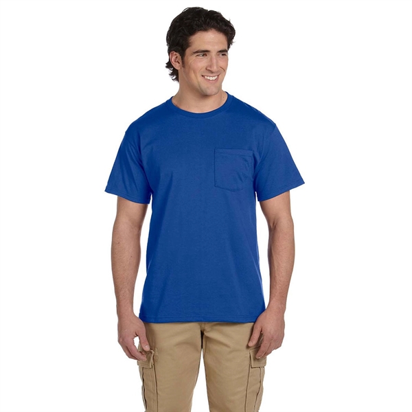 Jerzees 5.6 oz 50:50 Cotton / Polyester T-Shirt w/ Pocket - Jerzees 5.6 oz 50:50 Cotton / Polyester T-Shirt w/ Pocket - Image 10 of 17