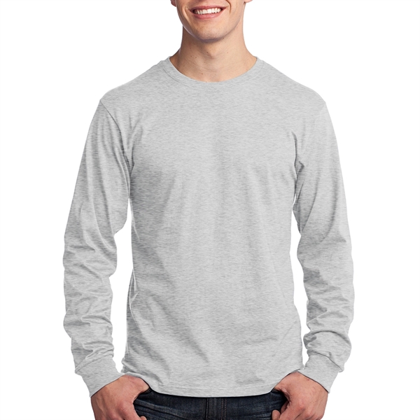 Port & Company 5.4 oz 100% Cotton Long-Sleeve T-Shirt - Port & Company 5.4 oz 100% Cotton Long-Sleeve T-Shirt - Image 1 of 14