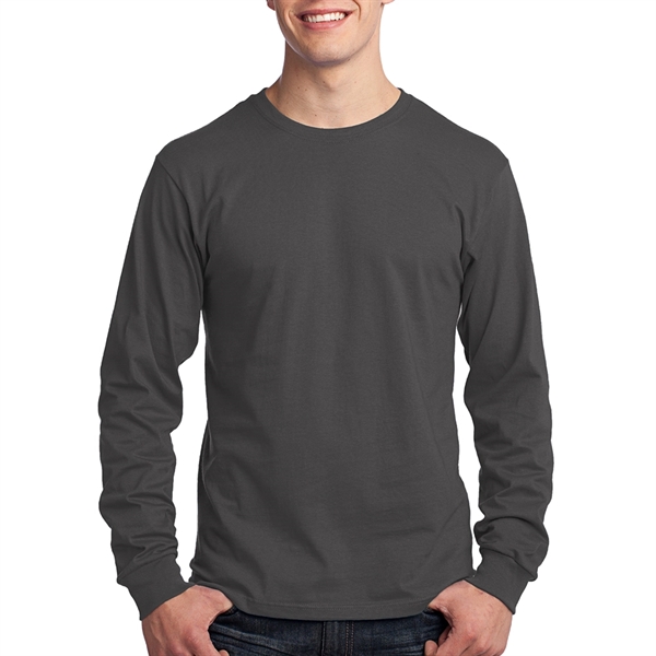 Port & Company 5.4 oz 100% Cotton Long-Sleeve T-Shirt - Port & Company 5.4 oz 100% Cotton Long-Sleeve T-Shirt - Image 4 of 14