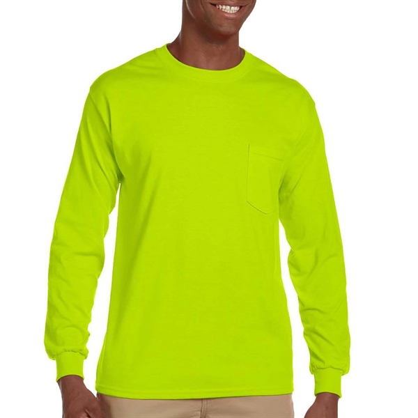 Gildan Ultra Cotton 6.1 oz 100% Preshrunk Long Sleeve Tshirt - Gildan Ultra Cotton 6.1 oz 100% Preshrunk Long Sleeve Tshirt - Image 3 of 7