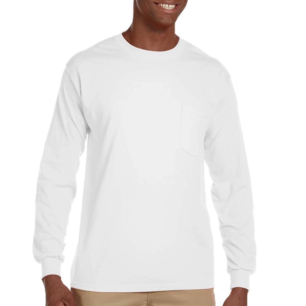 Gildan Ultra Cotton 6.1 oz 100% Preshrunk Long Sleeve Tshirt - Gildan Ultra Cotton 6.1 oz 100% Preshrunk Long Sleeve Tshirt - Image 4 of 7