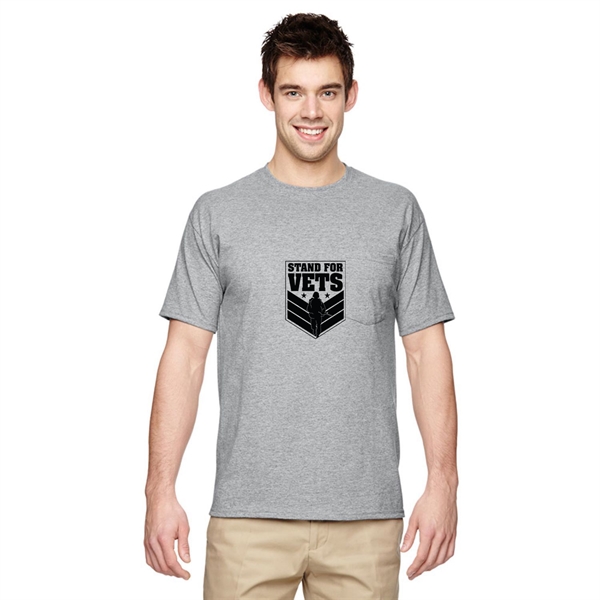 Jerzees 5.6 oz 50:50 Cotton / Polyester T-Shirt w/ Pocket - Jerzees 5.6 oz 50:50 Cotton / Polyester T-Shirt w/ Pocket - Image 0 of 17