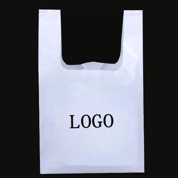 White Plastic Shopping T-shirt Bag (22.8 " x 15 " x 6.3 ") - White Plastic Shopping T-shirt Bag (22.8 " x 15 " x 6.3 ") - Image 4 of 6