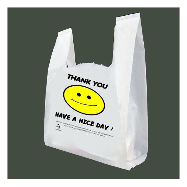 White Plastic Shopping T-shirt Bag (22.8 " x 15 " x 6.3 ") - White Plastic Shopping T-shirt Bag (22.8 " x 15 " x 6.3 ") - Image 6 of 6