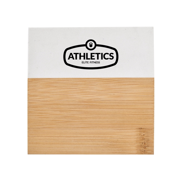 Square-Shaped Bamboo and Marble-Designed Coaster - Square-Shaped Bamboo and Marble-Designed Coaster - Image 0 of 1