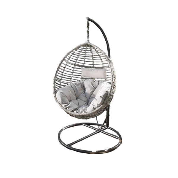 Outdoor Wicker Hanging Basket Chair - Gray
