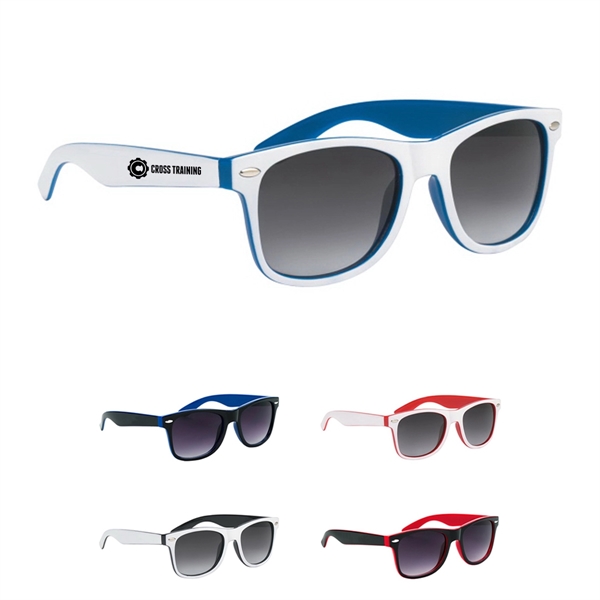 Beach Lover's Bicolored Hip Sunglasses - Beach Lover's Bicolored Hip Sunglasses - Image 0 of 6