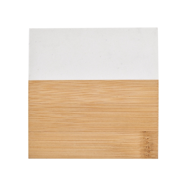 Square-Shaped Bamboo and Marble-Designed Coaster - Square-Shaped Bamboo and Marble-Designed Coaster - Image 1 of 1