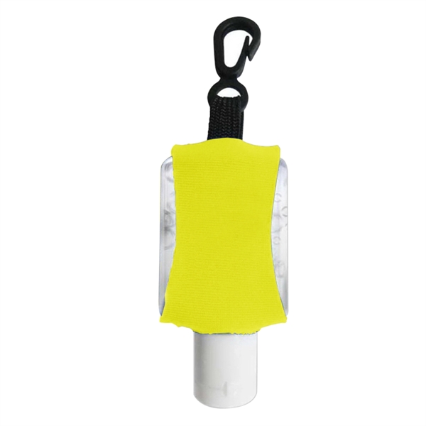 Travel Hand Sanitizer in Leashed Neoprene-Made Sleeve - Travel Hand Sanitizer in Leashed Neoprene-Made Sleeve - Image 1 of 12