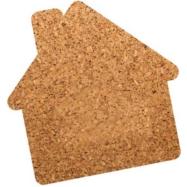 Absorbent House-shaped Cork Coasters - Absorbent House-shaped Cork Coasters - Image 1 of 1