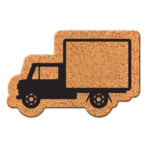 Absorbent and Compact Box Truck-shaped Cork Coaster - Absorbent and Compact Box Truck-shaped Cork Coaster - Image 1 of 1