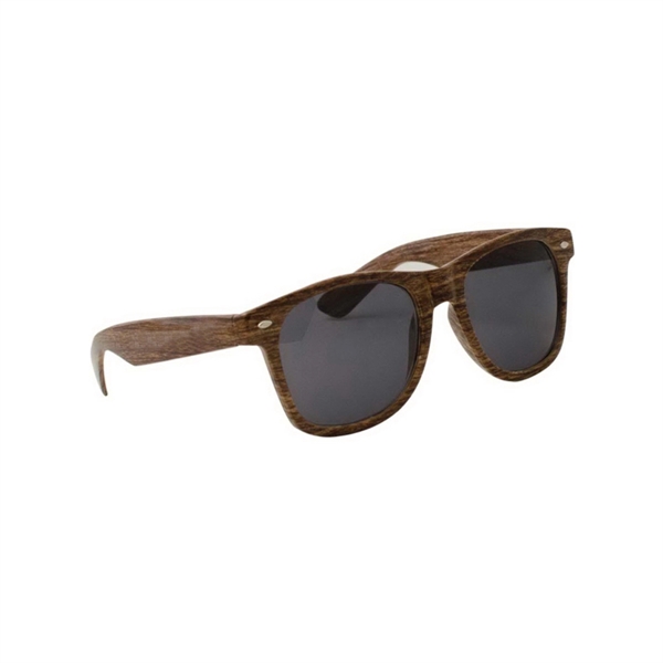 Beach Lover's Wood Grain-Like Hip Sunglasses - Beach Lover's Wood Grain-Like Hip Sunglasses - Image 1 of 1
