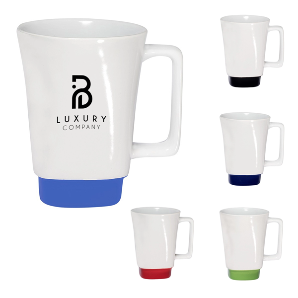 16 Oz. Square-shaped Mug with Colored Base - 16 Oz. Square-shaped Mug with Colored Base - Image 0 of 5