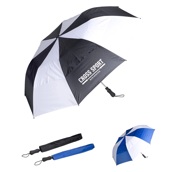 Sturdy 58" Vented Auto Open Golf Umbrella - Sturdy 58" Vented Auto Open Golf Umbrella - Image 0 of 2